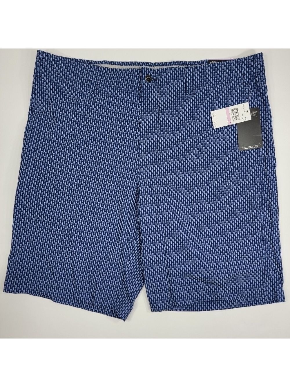NEW Callaway Geometric Blue Golf Short Men's 36 Stretch Waistband Opti-Dri NWT
